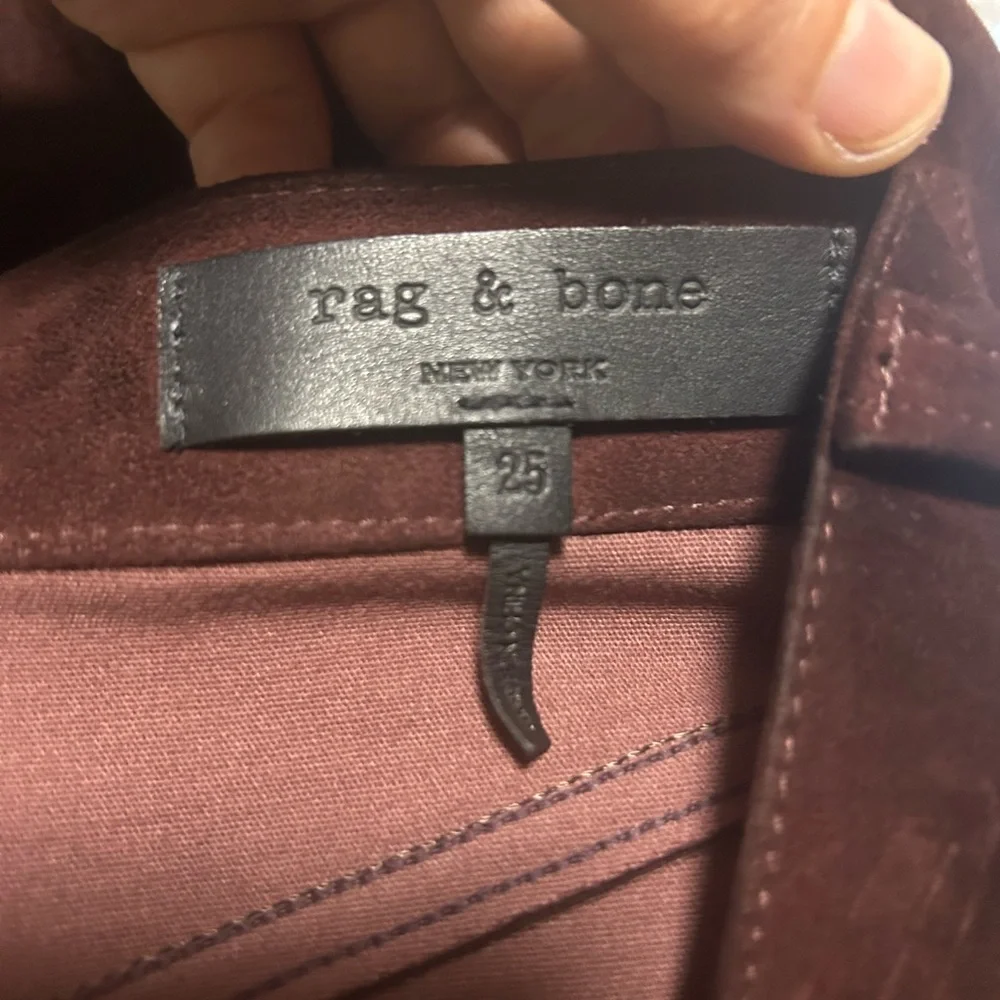 Rag & Bone 100% Lambskin Leather Skinny Pant Size 25 - Picture 12 of 13